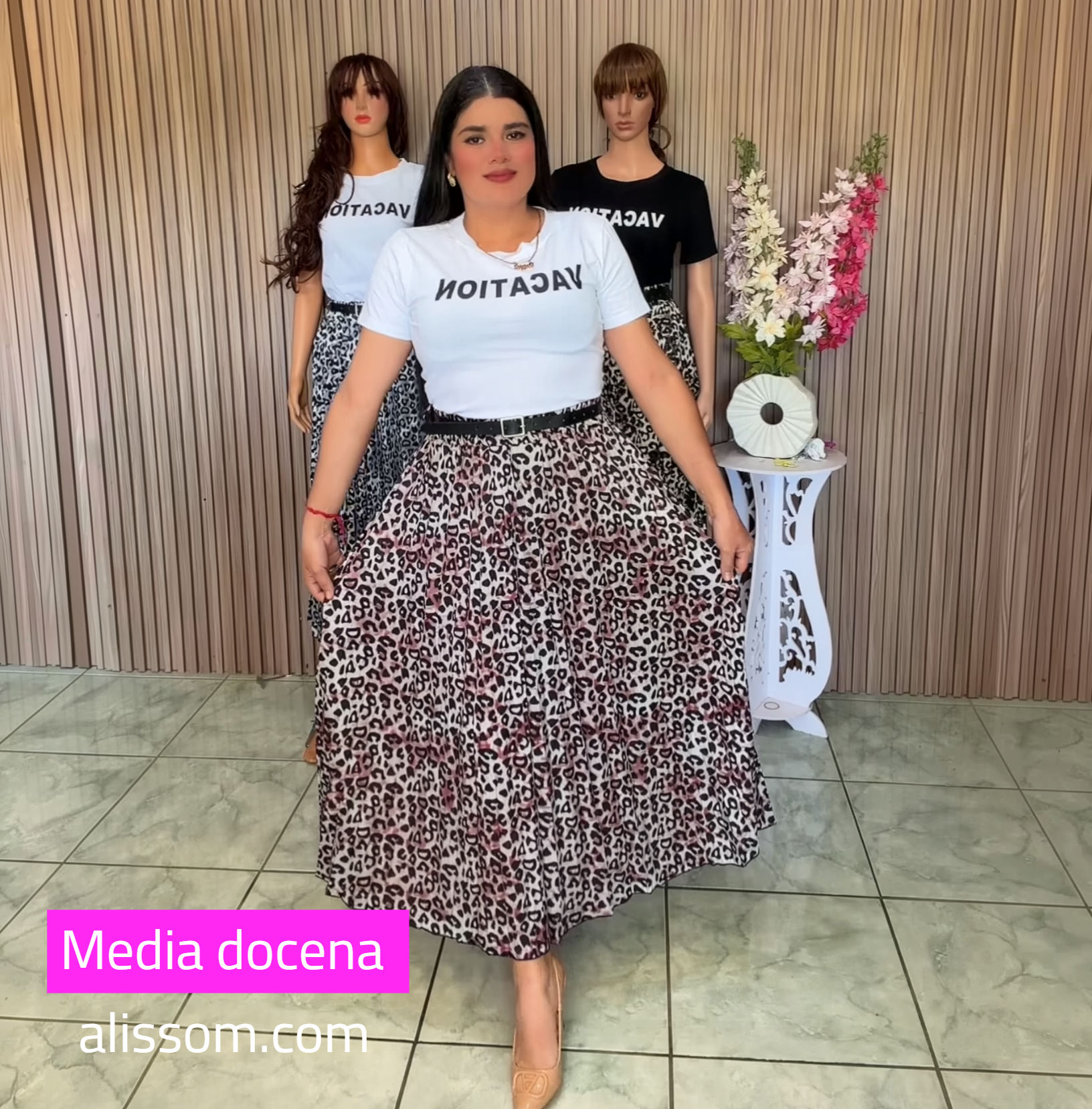 635 Media docena conjunto animal prim palazo y blusa