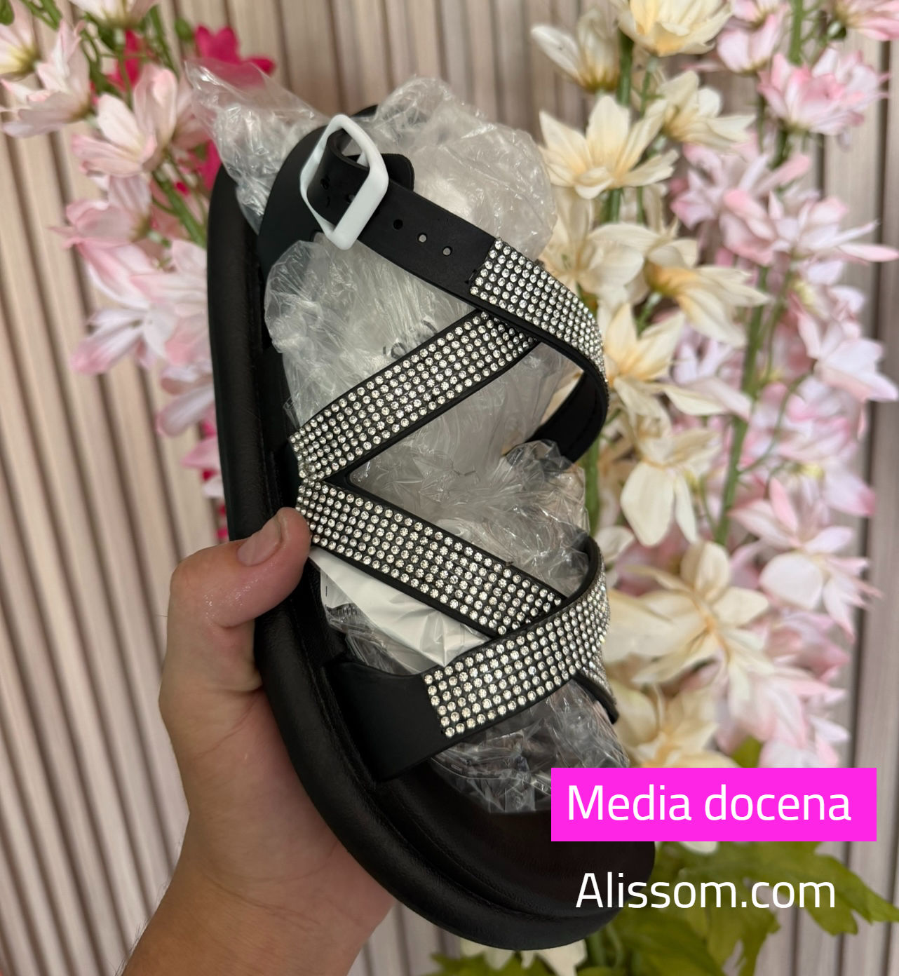 GJ-53 Media docena zapato con brillos