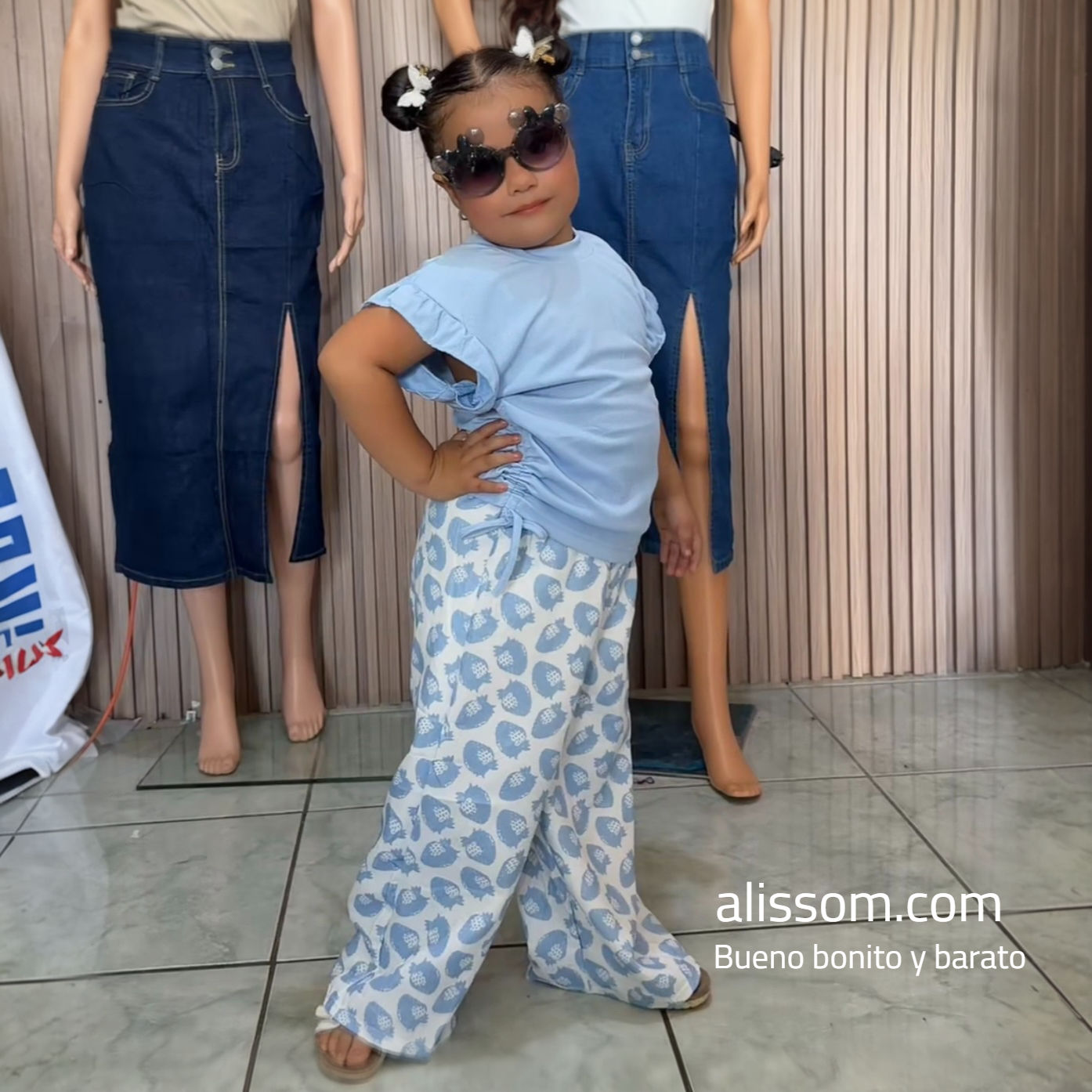 XA471- conjunto de pantalón y blusa niña