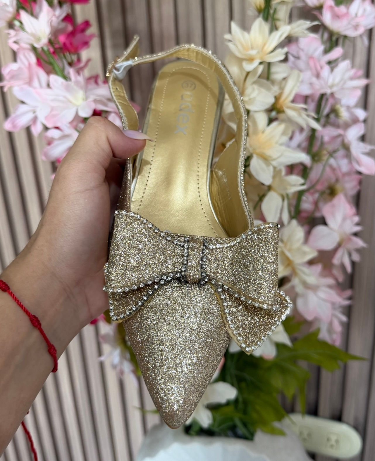 G23-341 zapato de tacón diamantado