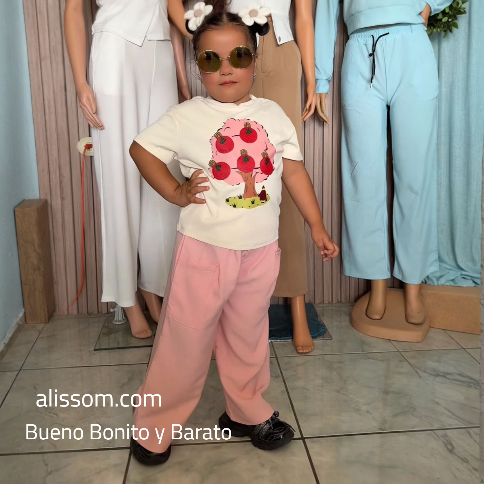 XA523 conjunto de pantalón y blusa de manzanas