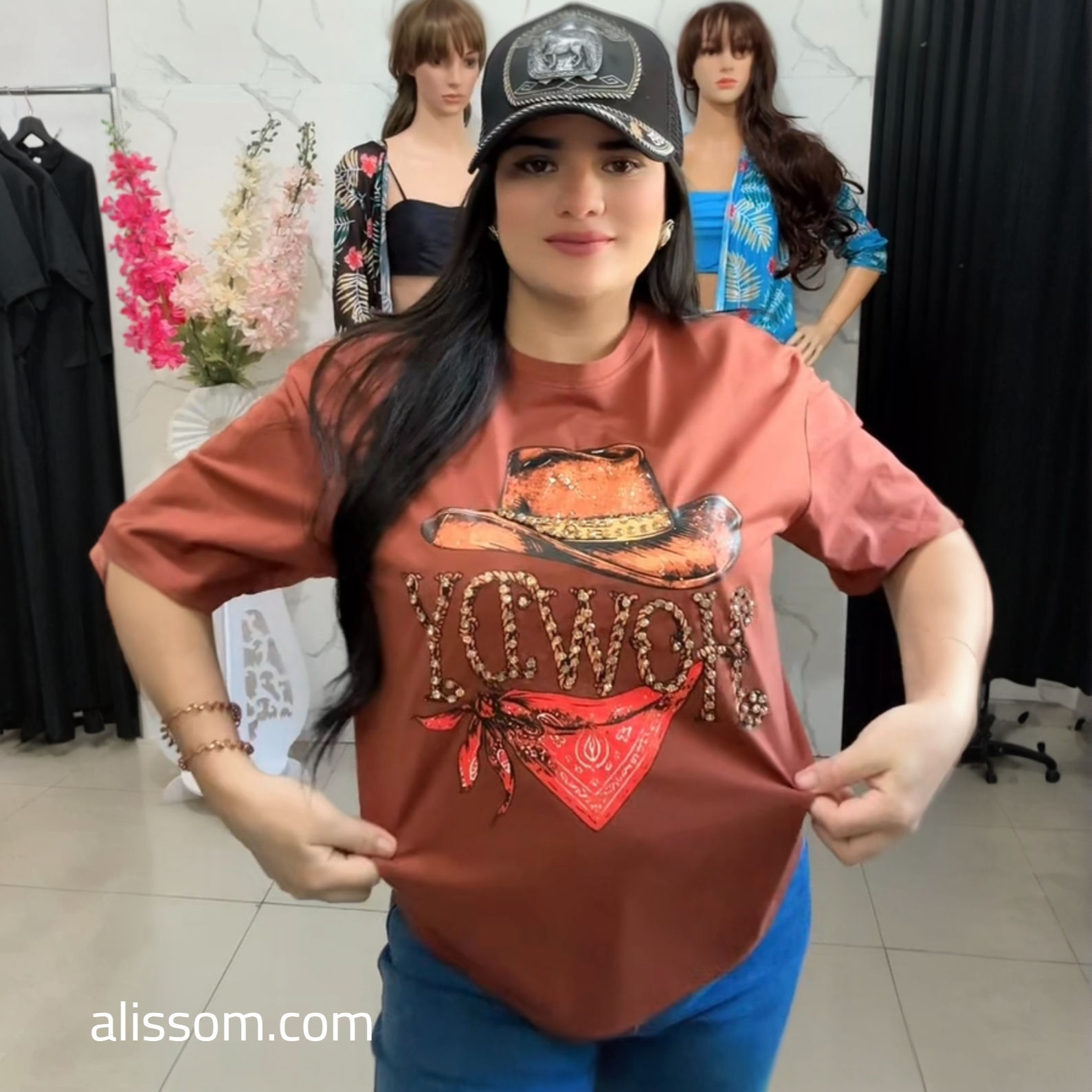 NY996-blusa condiseño de sombrero