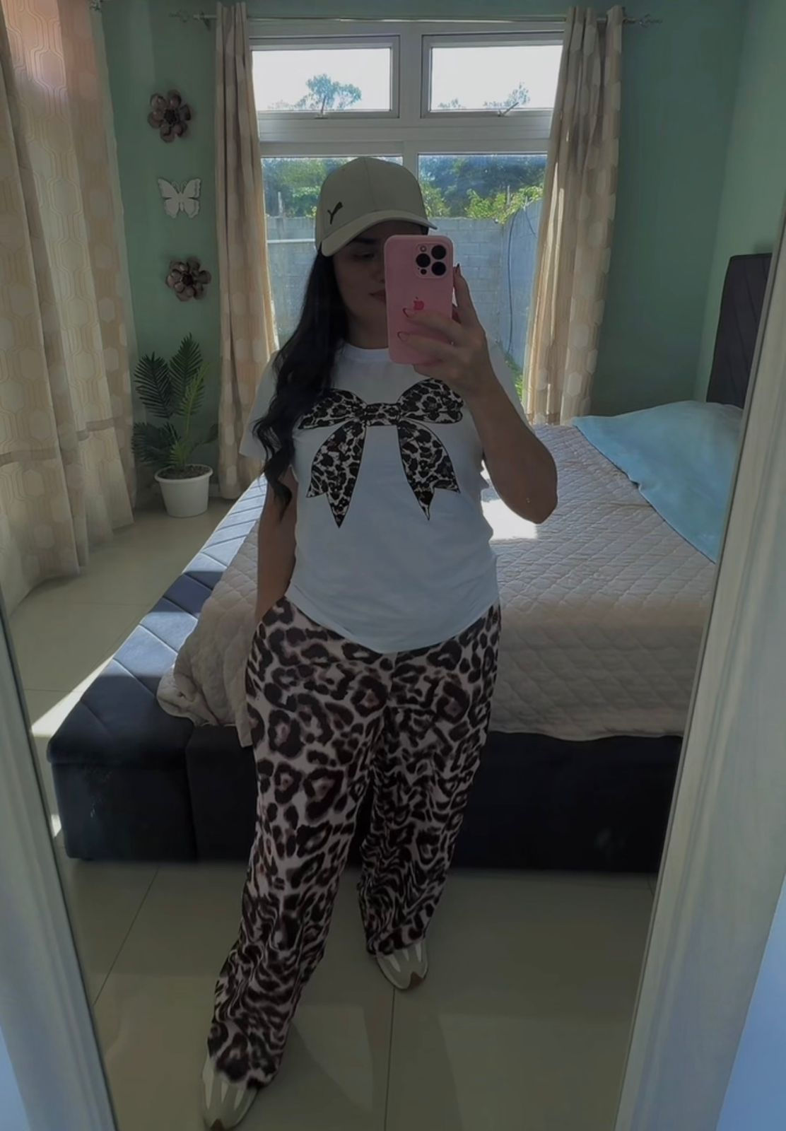 9227-conjunto pantalón y blusa animal orín 
