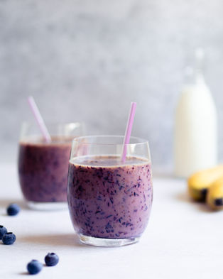 Smoothie myrtilles et banane