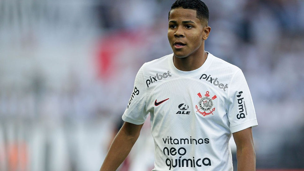 O atacante Wesley, do Corinthians, em partida pelo Campeonato Brasileiro na Neo Química Arena.
