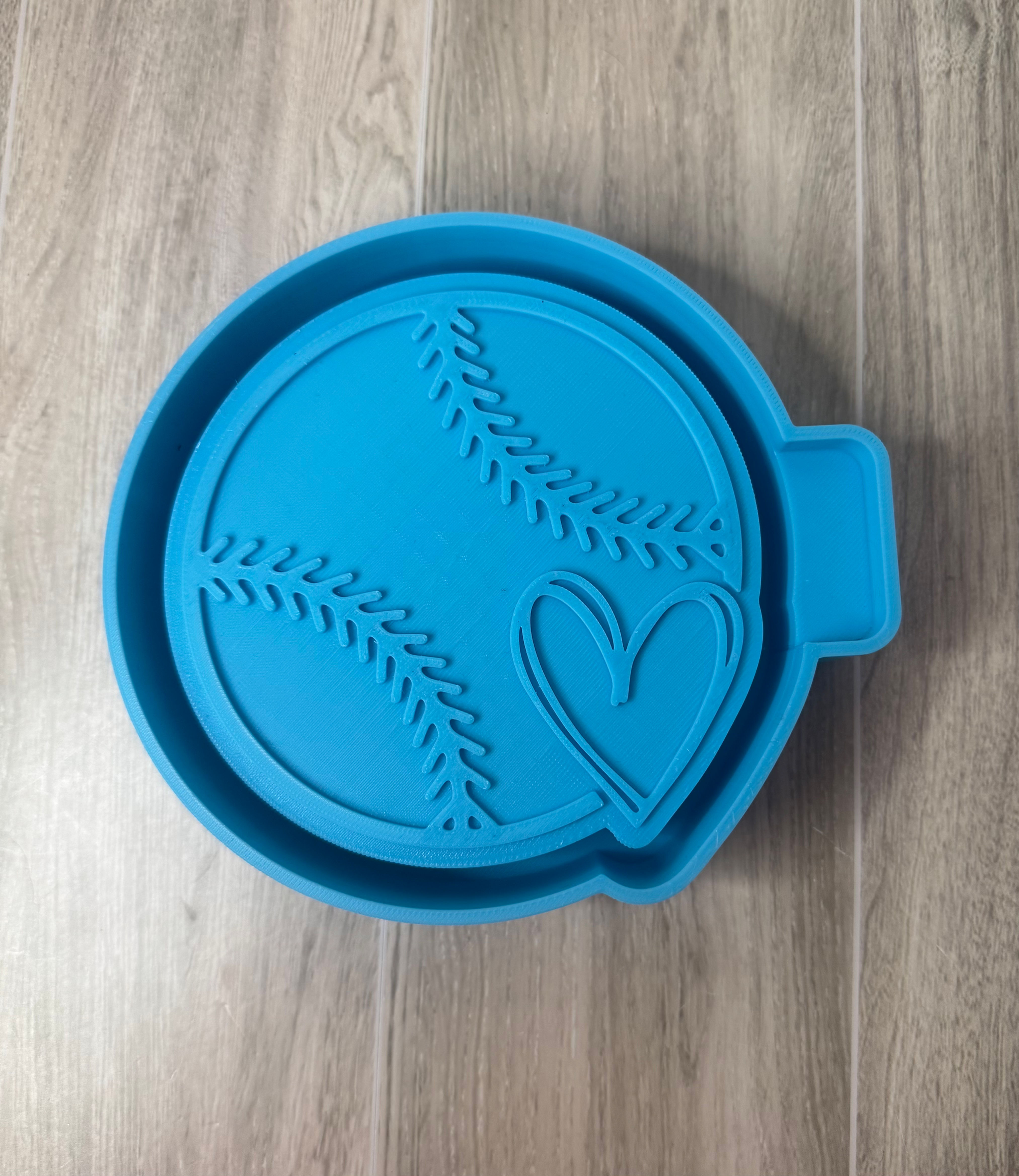 Softball Heart Freshie Mold
