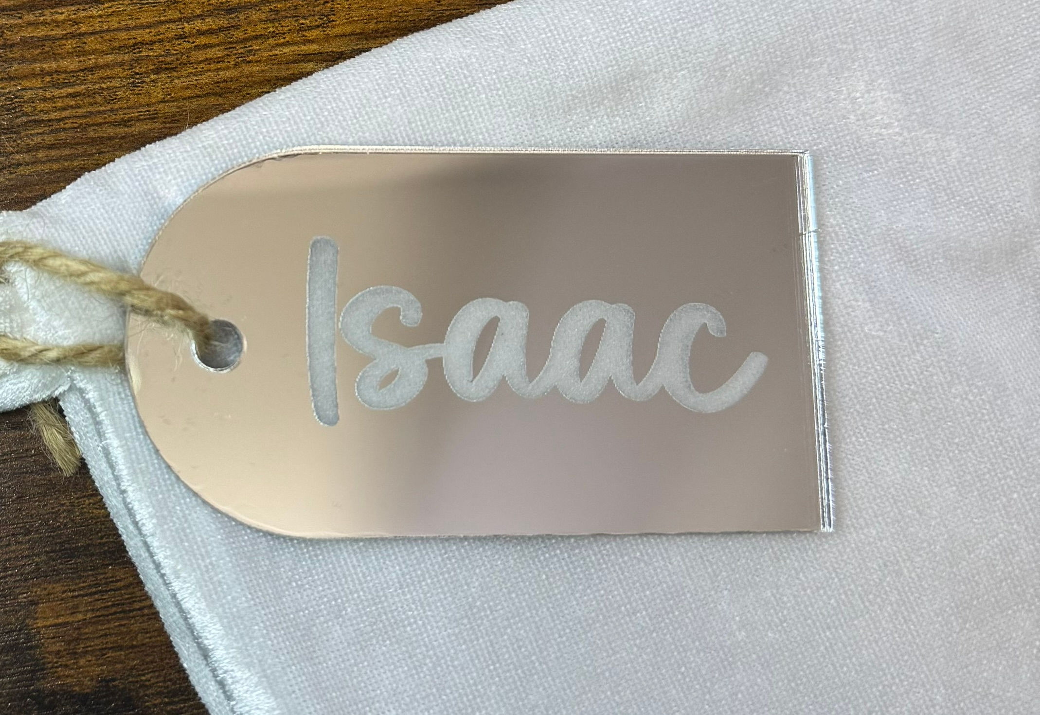 Acrylic Mirror Stocking Tag