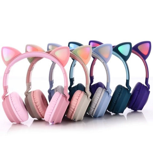 Audifonos Gatito Led