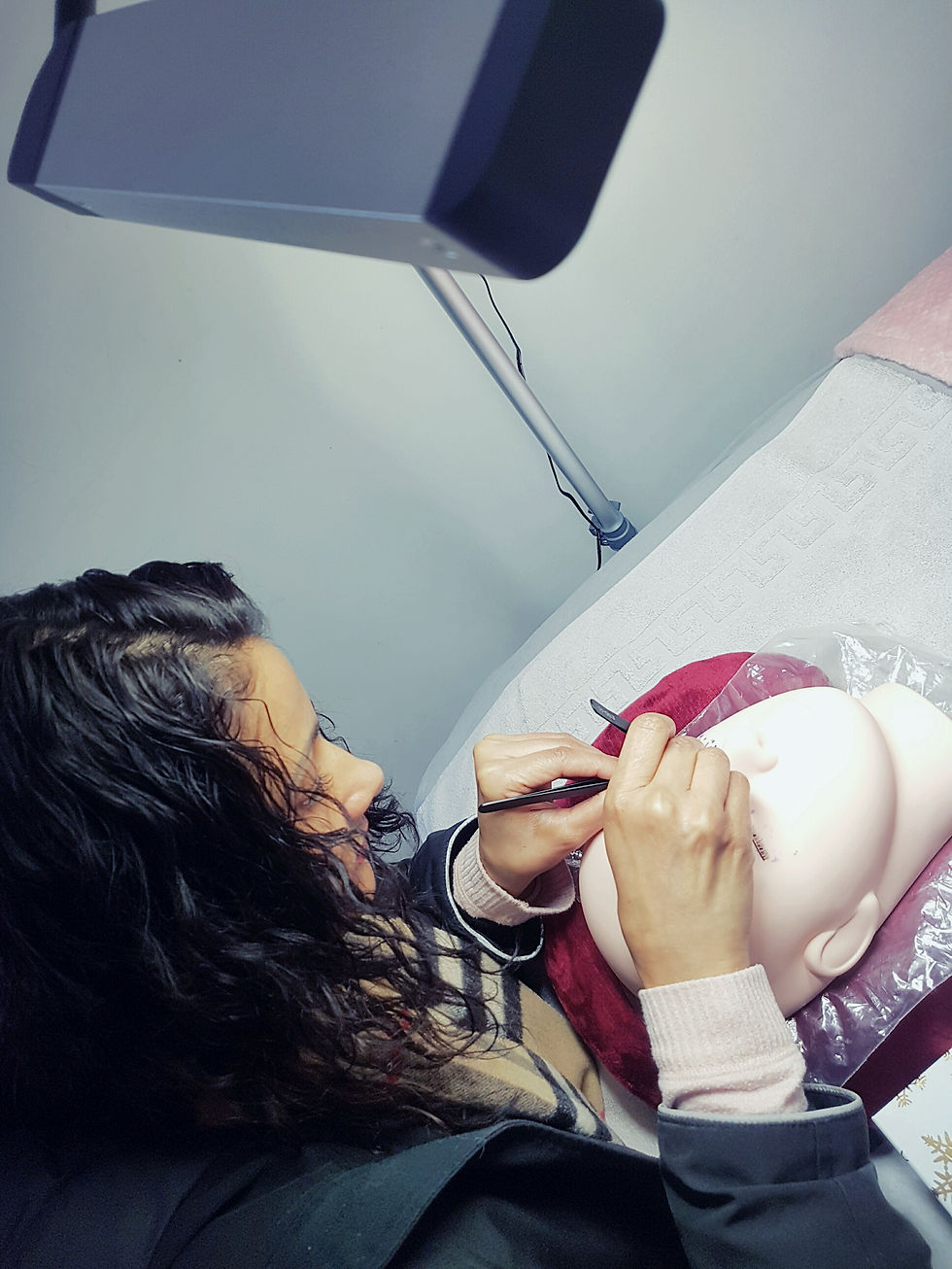 Practice on Mannequin Head