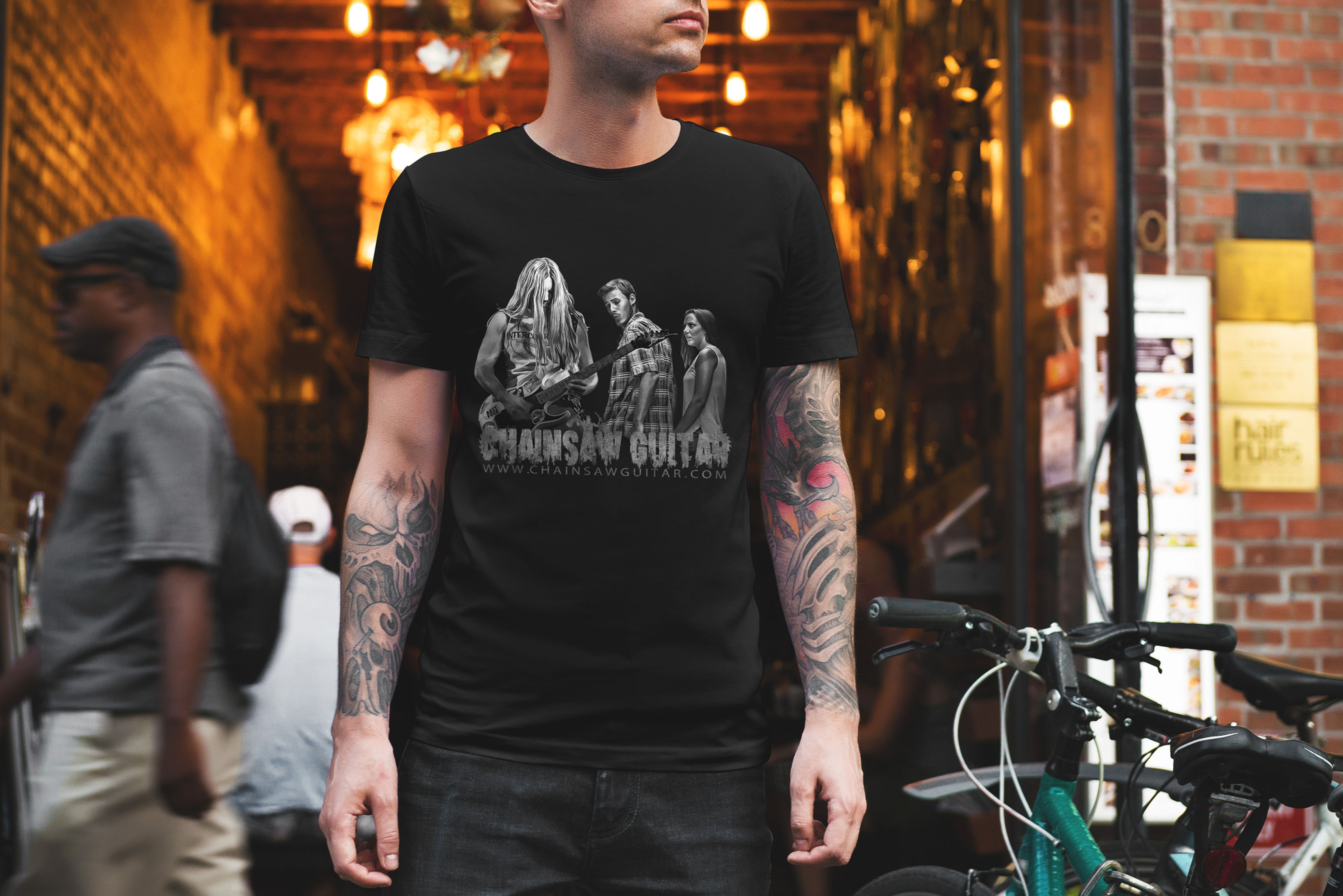 CHAINSAW GUITAR MENS SHIRT