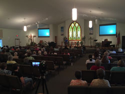 Speaking at Women's Group in Bertha