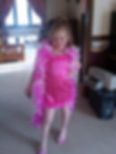 Jane in her pink dress