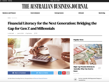 Financial literacy Australia Business Journal article front page