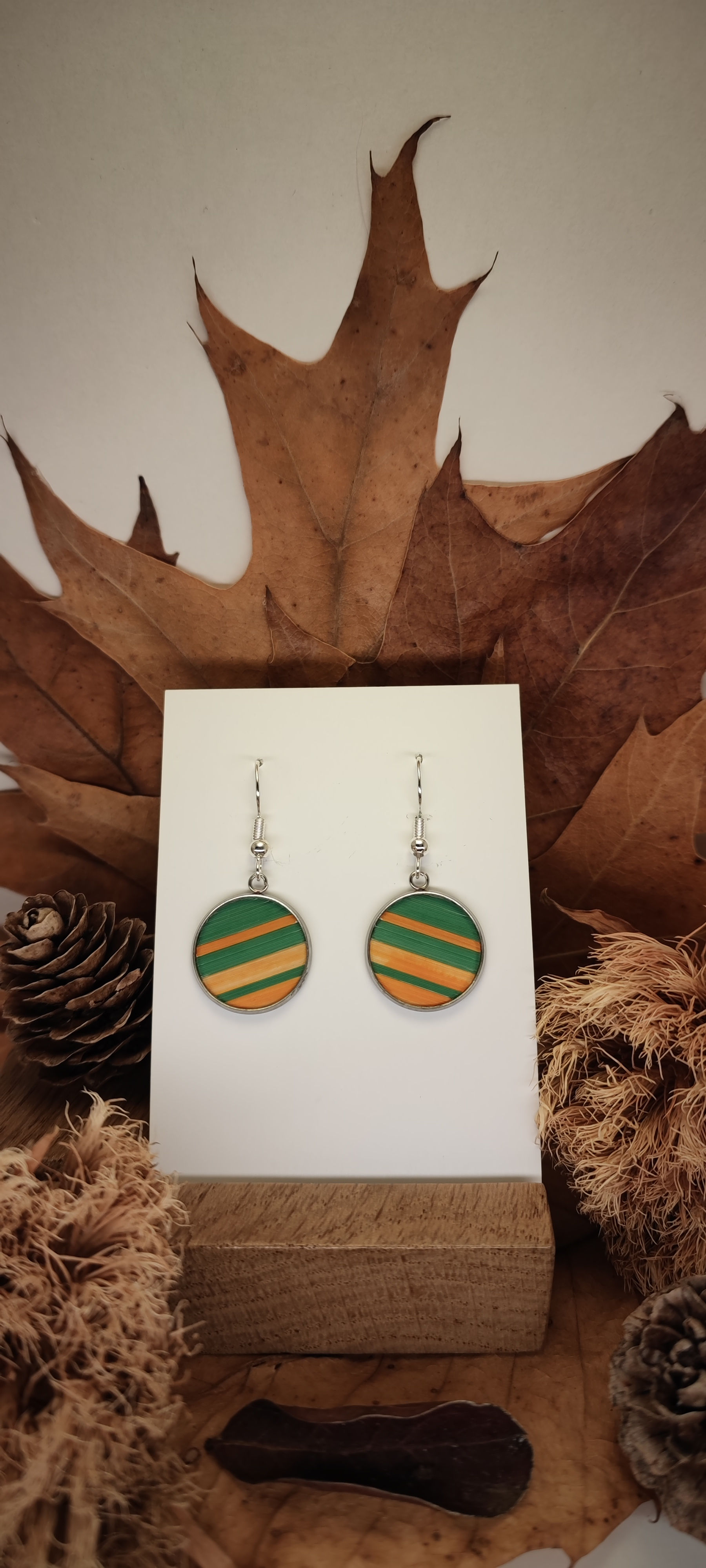 Boucles d'oreille en paille