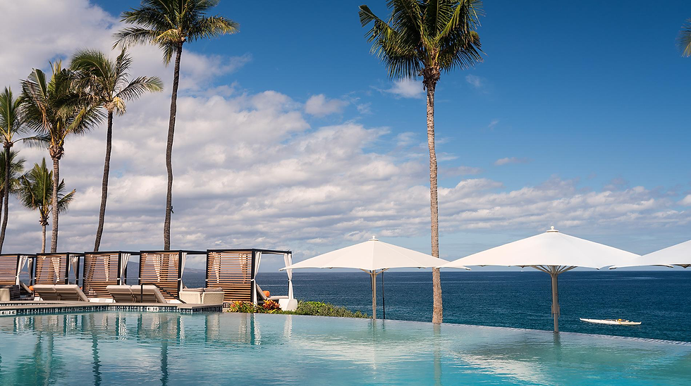 Luxury beachfront resort with an oceanfront swimming pool in Wailea Maui Hawaii