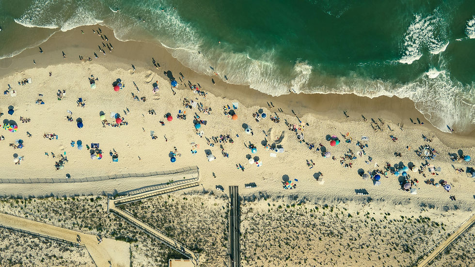 Ariel view of the Jersey Shore | Jersey Shore Beaches Ranked From Best To Worst