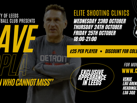 World-renowned shooting coach Dave Hopla lands in Leeds for three Elite shooting clinics with COLBC.