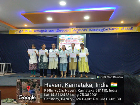 INTERNATIONAL DAY OF DRUG ABUSE PROGRAME CONDUCTED IN OUR COLLEGE, HAVERI Date:04.07.2026