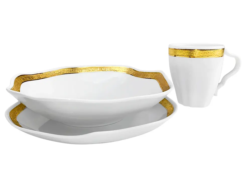 Thumbnail: TABLEWARE SET - GOLD “PROSPERITY AND ENLIGHTENMENT”