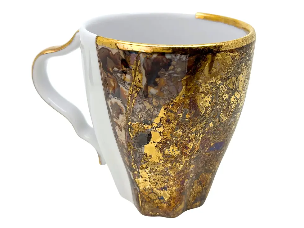Thumbnail: TABLEWARE SET - GOLD AND SEPIA “BRIGHT FUTURE”