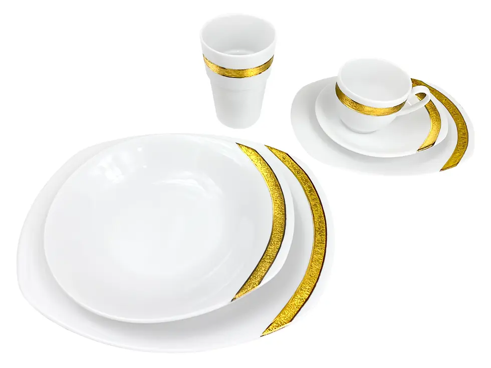 Thumbnail: TABLEWARE SET - GOLD “PROSPERITY AND ENLIGHTENMENT”
