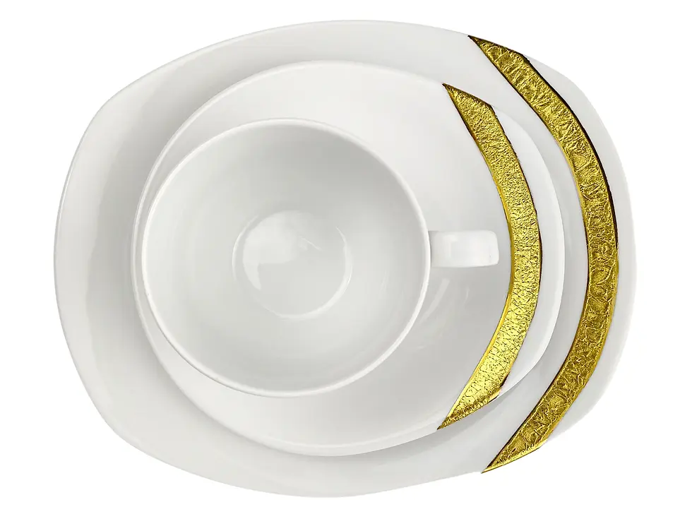 Thumbnail: TABLEWARE SET - GOLD “PROSPERITY AND ENLIGHTENMENT”