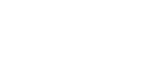 Travel Trip logo with suitcase and airplane icon