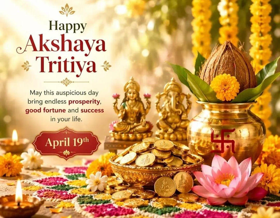 Wishing you all a Happy Akshaya Tritiya filled with prosperity and good health.