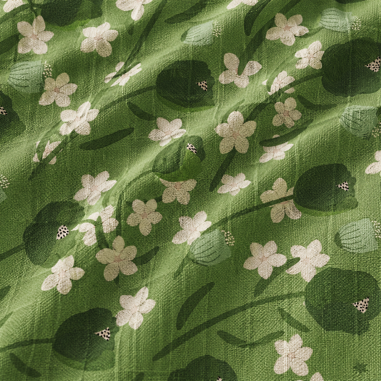 Floral Breeze Meadow Green