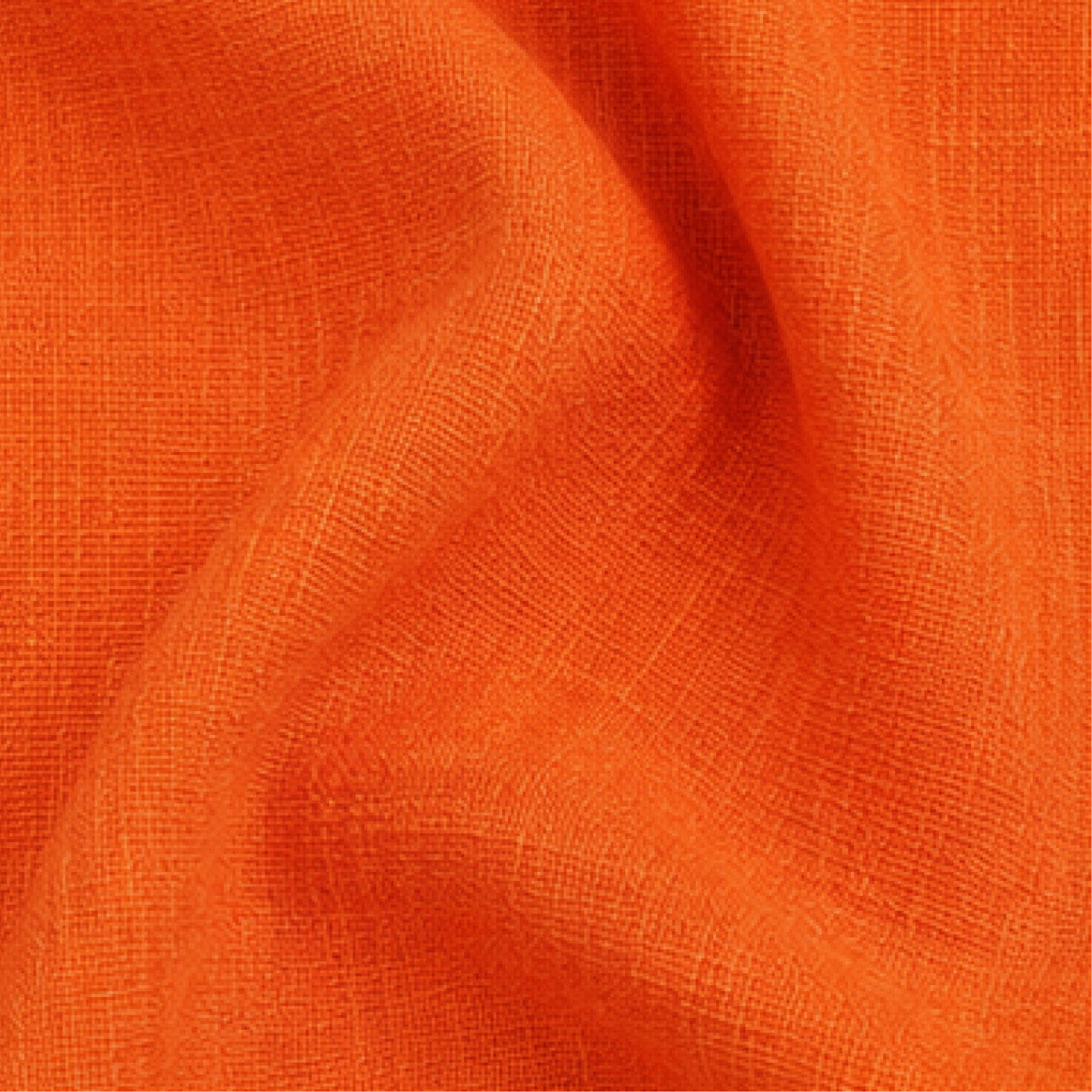 Washed Linen Cotton Blend - Orange Pop