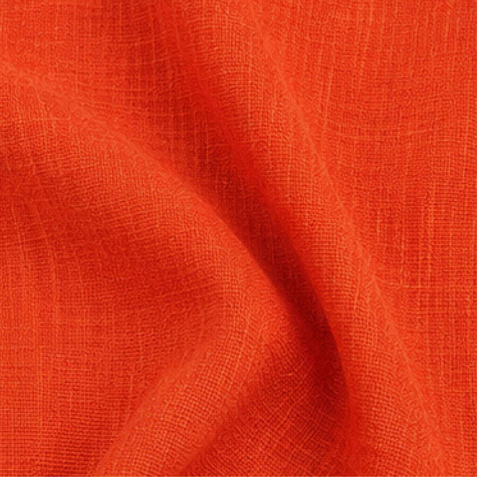 Washed Linen Cotton Blend - Tangerine