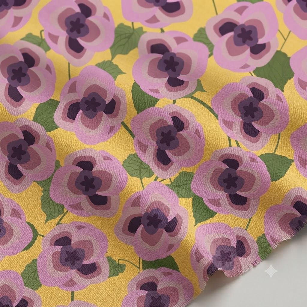 Pansies PicnicParade Beach Ball Yellow