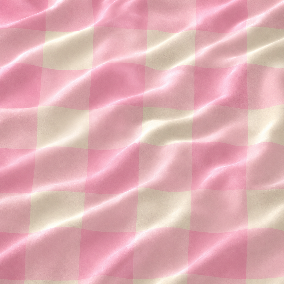 Thumbnail: Mua Number 1 Gingham Pink cherub 
