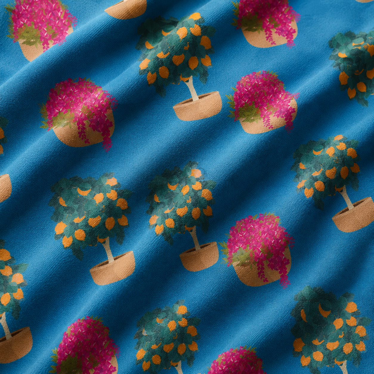 Citrus And Wisteria Atomic Blue