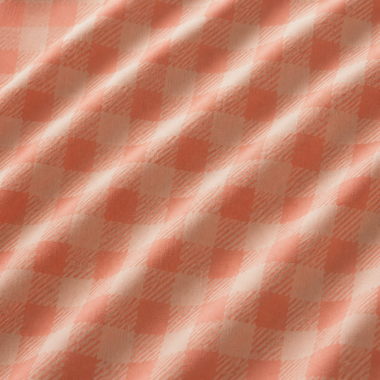 Scratchy Gingham PeachTide Peach