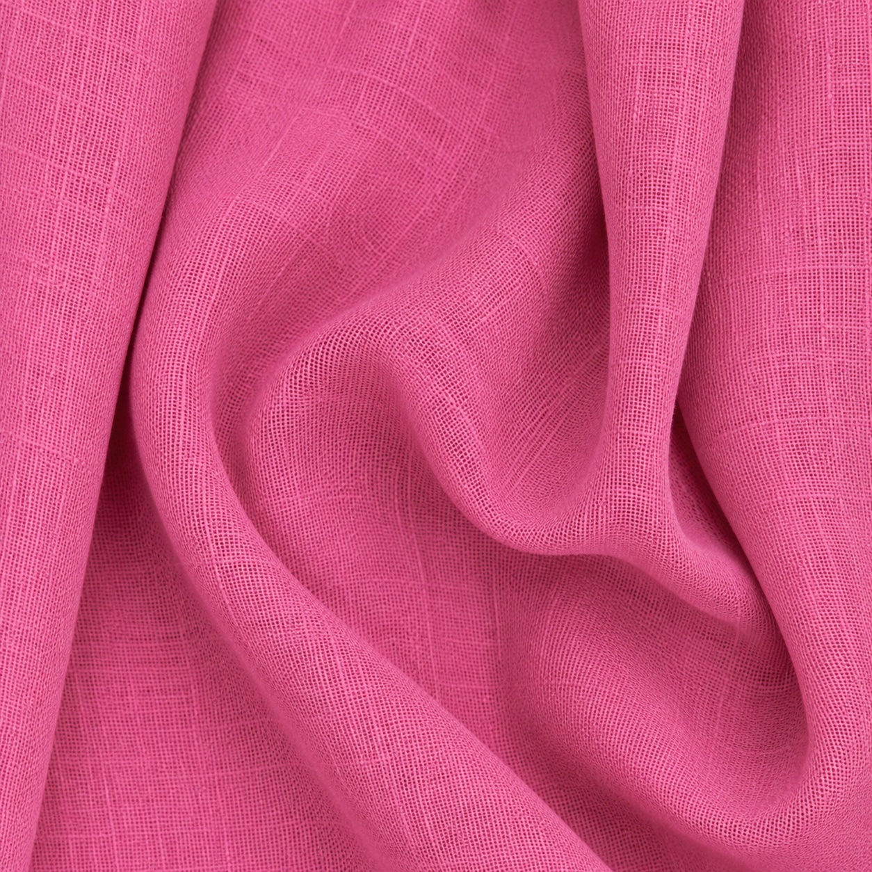 Washed Linen Cotton Blend - CarmineRose