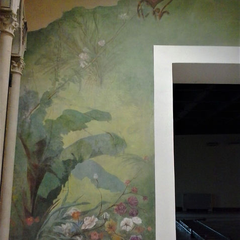 Parete restaurata. Uffici del Senato. Roma. jpg