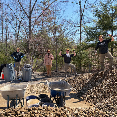 Mulching, stone, drip edge, drainage, garden beds, stone beds, landscaping, Queensbury NY, Lake George NY, Glens Fall NY
