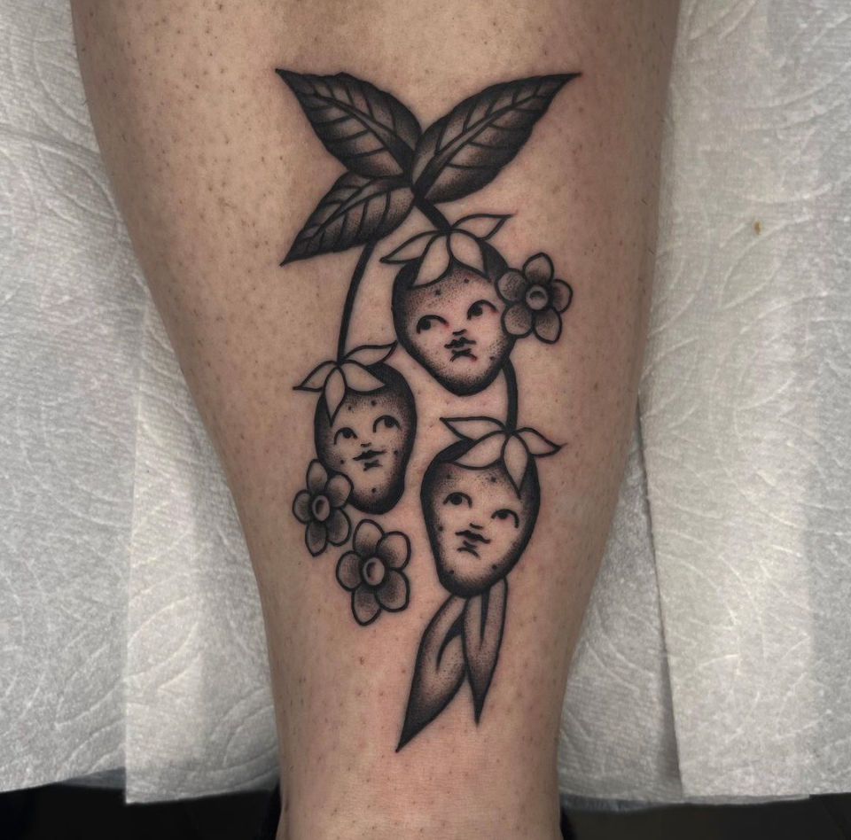 strawberry tattoo
