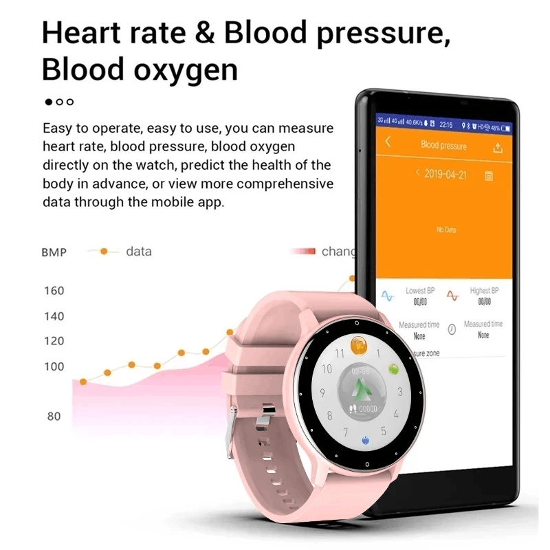 Thumbnail: LIGE Waterproof Women Smart Band Watch Real-time Weather Forecast Men Watches Sp