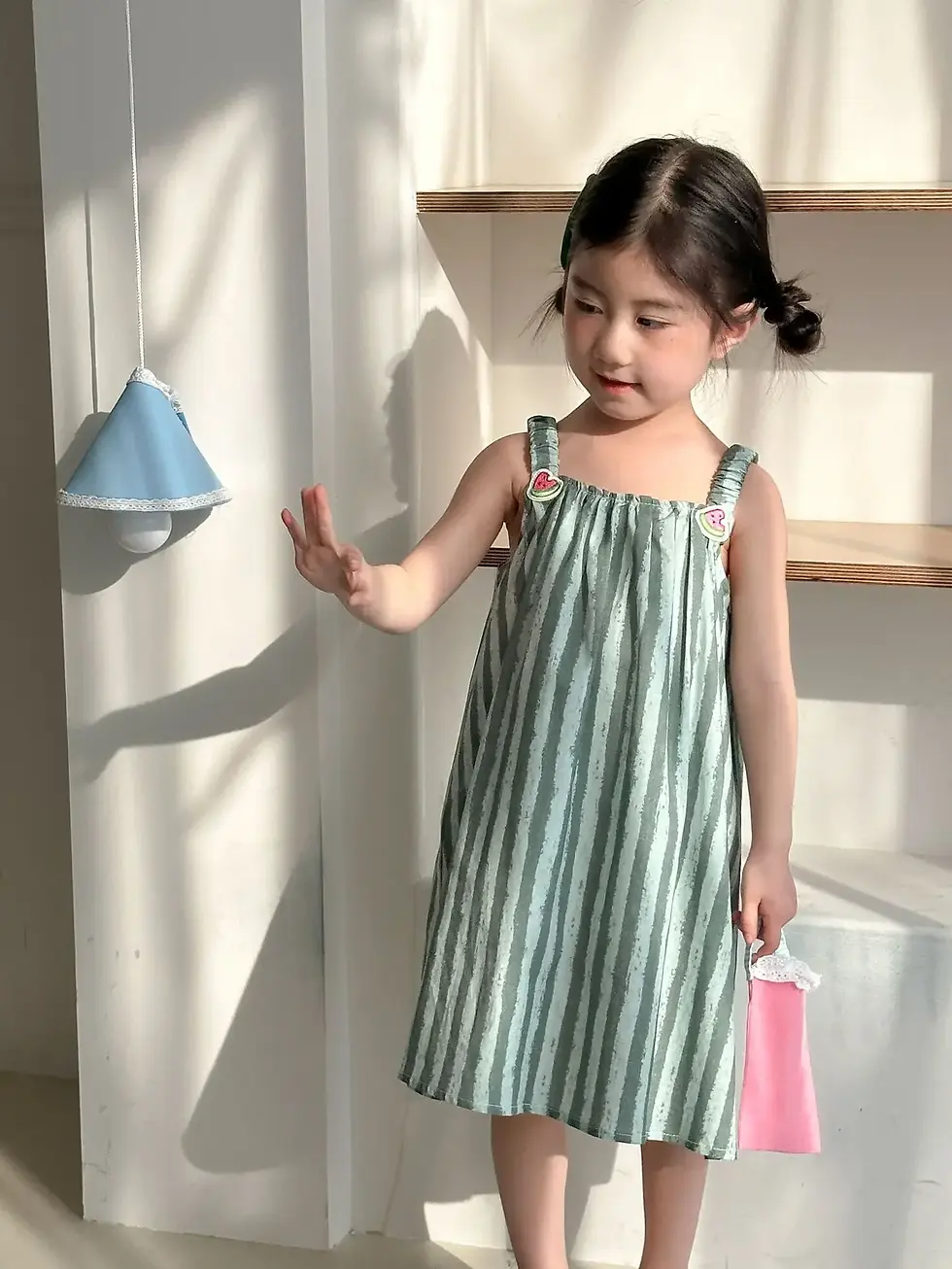 Thumbnail: Children Clothes 2025 Summer New Cotton Stripe Baby Girl Suspender Dress Or Boy'