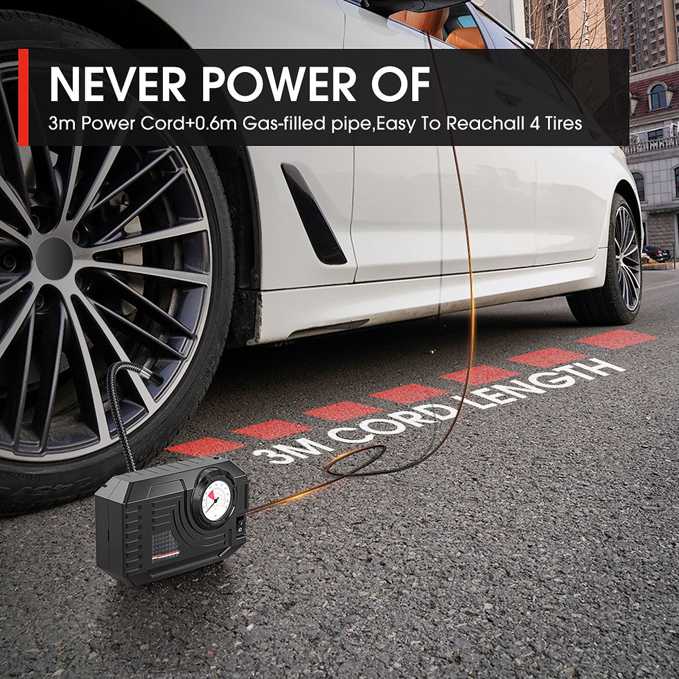 Thumbnail: CARSUN Mini Portable Tyre Inflator 20L per Min