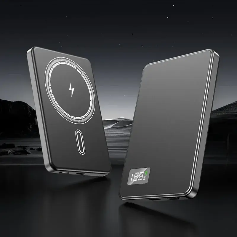Thumbnail: 3-in-1 10000mAh Thin Magnetic Wireless PowerBank 20W Fast Charging Portable Mobi
