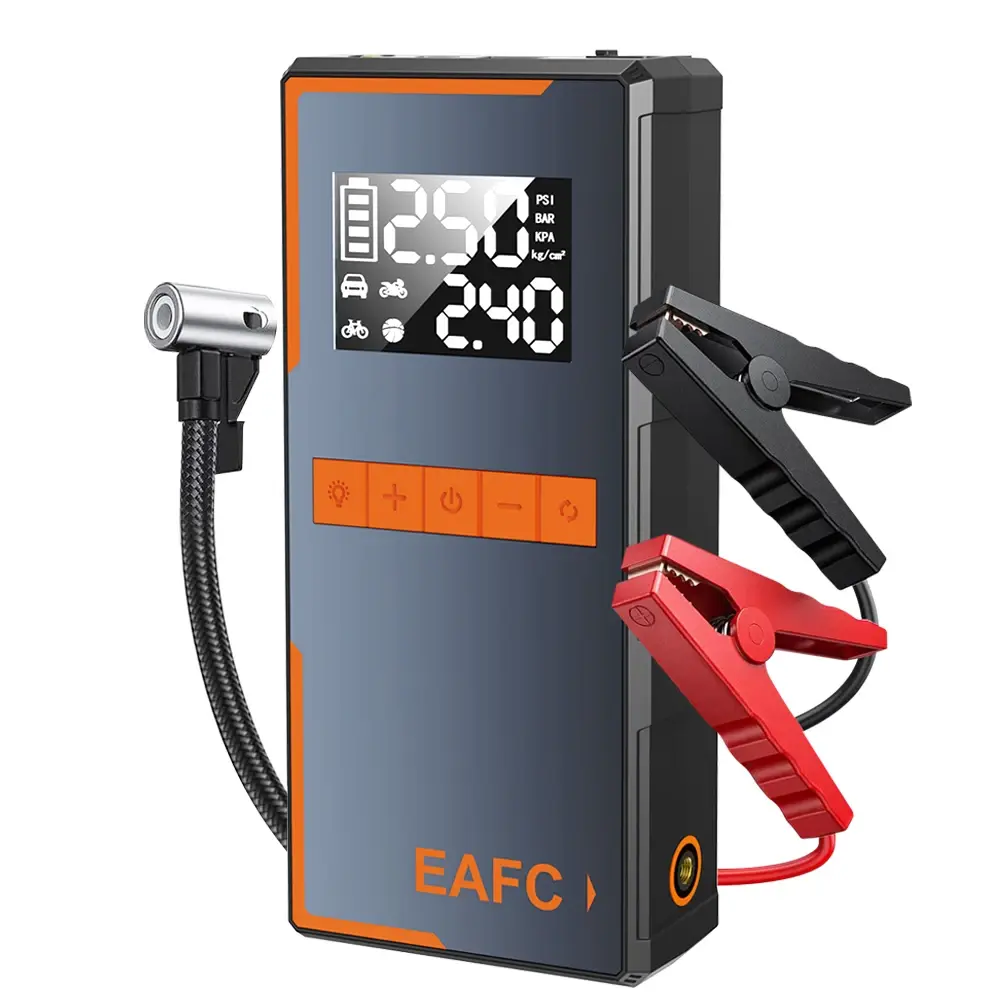 EAFC 4 In 1 Car Jump Starter with Air Compressor 1200A Portable Power Bank Cars