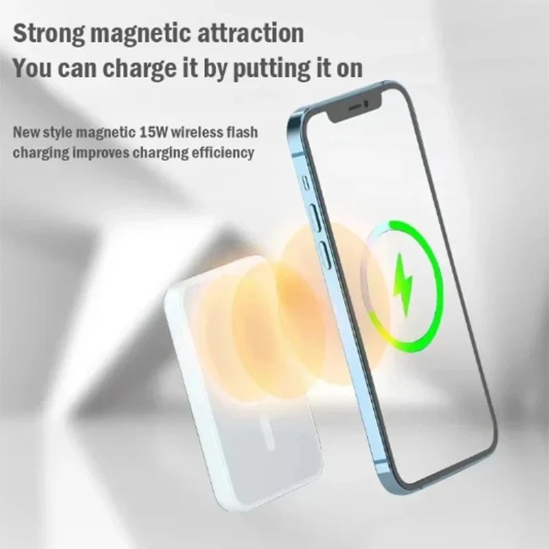 Thumbnail: Magnetic Powerbank Type-C Prot For Apple External Battery Portable Wireless Char