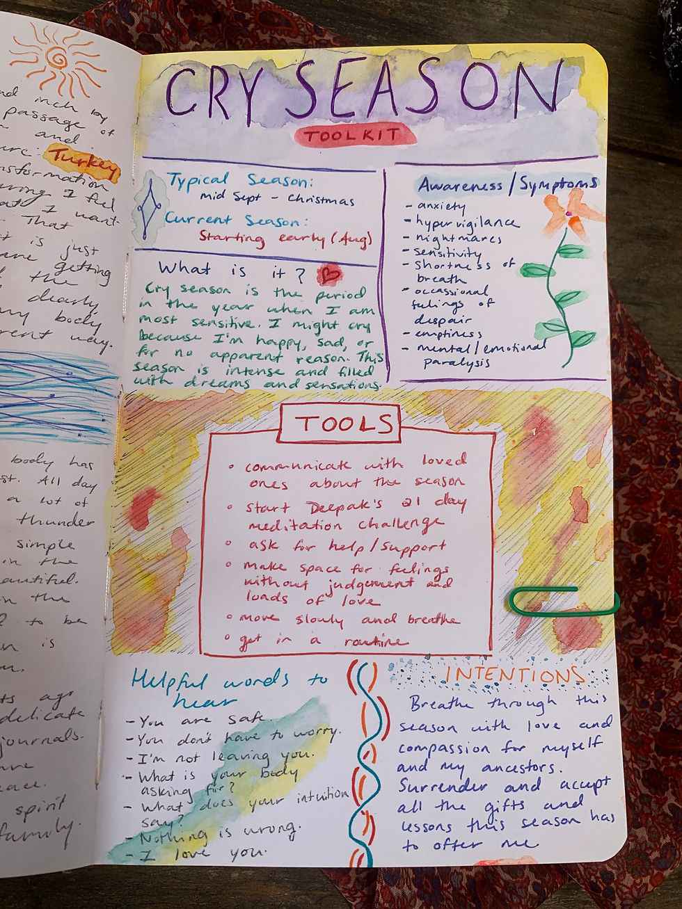 Cry season toolkit from August 2024