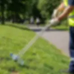 metal litter picker tool for waste collection and general cleaning applications