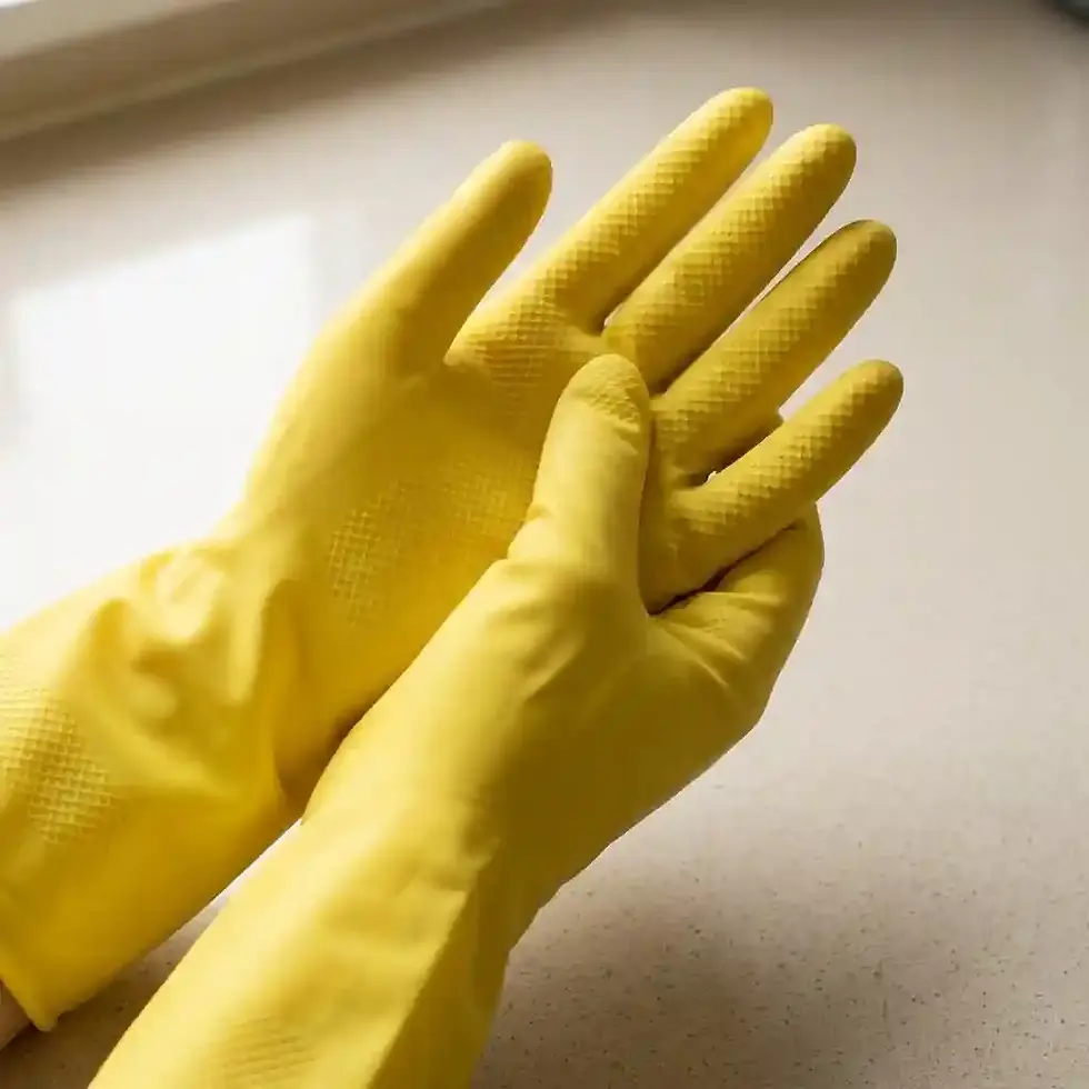 natural latex cleaning gloves