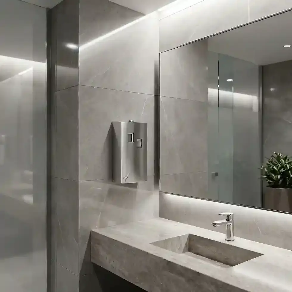 Thumbnail: commercial programmable air freshener dispenser for effective washroom odour elimination system