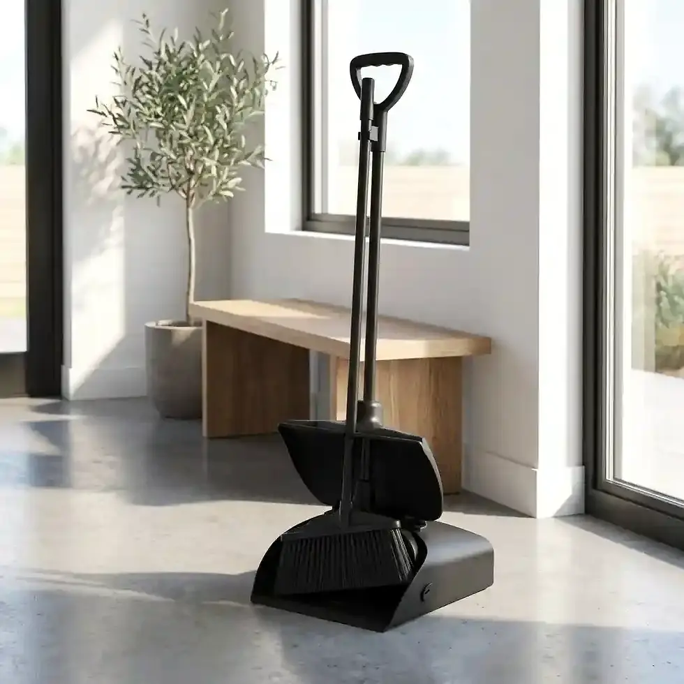 long handle hooded plastic scoop with broom